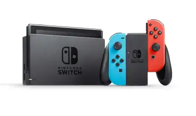Nintendo Switch (Neon) with games, View more
