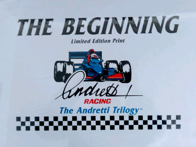 RARE 1993 Andretti Racing Ltd Edition Print The Beginning  in Arts & Collectibles in Trenton - Image 3