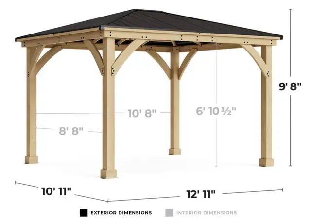 BRAND NEW IN BOX 11’ x 13’ YARDISTRY MERIDIAN GAZEBO $3300 in Patio & Garden Furniture in Windsor Region - Image 8
