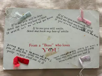 $10 Love postcard antique vintage Valentine's Day card art , View more