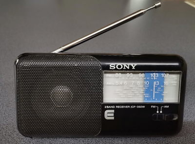 Sony ICF-350W 2 Band FM/AM Portable 2 Band Radio Receiver, View more