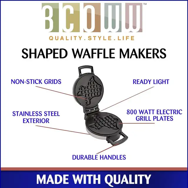 Electric Waffle Maker - Canadian Maple Leaf Kitchen Appliance63848996127747123