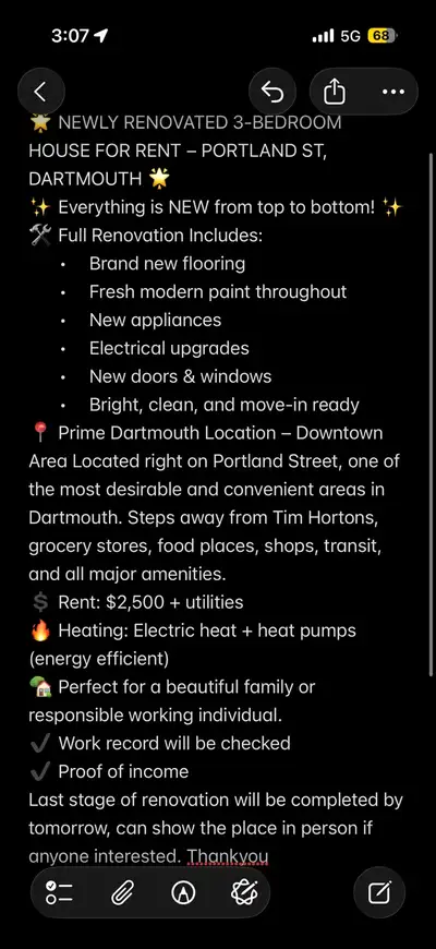 NEWLY RENOVATED 3-BEDROOM HOUSE FOR RENT – PORTLAND ST, DARTMOUTH ✨ Everything is NEW from top to bo...