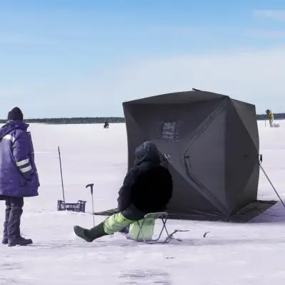 Outsunny 2 Person Pop Up Ice Fishing Tent Shelter, View more
