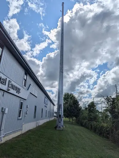 ReDriven 80 foot galvanized hydraulic tilt tower with hydraulic power pack, electric control remote,...