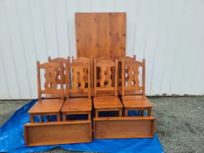 Wooden Dining Table and 8 Chairs Set, View more