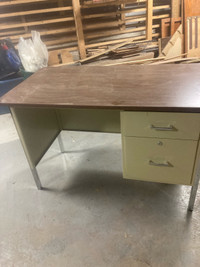 Three desk various types and sizes 