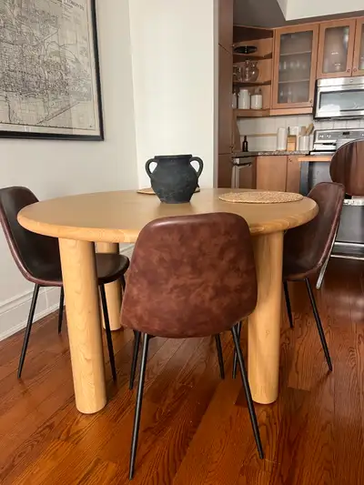 48" Solid White Oak Dining Table For Sale, View more