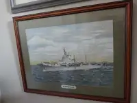 Original watercolor painting of the H.M.S Triumph 
