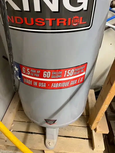 60 Gallon air compressor, View more