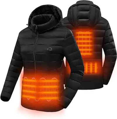 Brand New in Box: HEWINZE Heated Women's Jacket with Battery Pack 5V/7.4V - Lightweight Electric Jac...