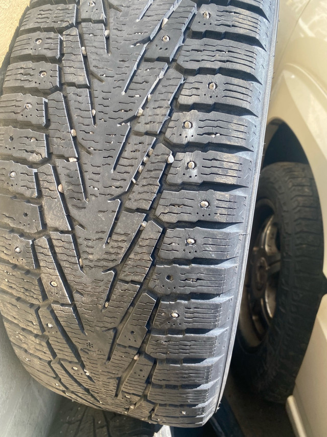 Set of 4 245 60 18 winter studded tires made 2017 $300 obo pick  in Tires & Rims in Windsor Region