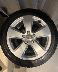 4 Audi OEM Wheels and Winter Tire.