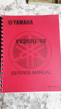 XV250 Yamaha Motorcycle Service Manual,,$50/new price  $10