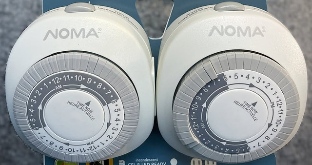 Deux minuteries mécaniques d’intérieur NOMA dans Éclairage intérieur et plafonniers  à Longueuil/Rive Sud