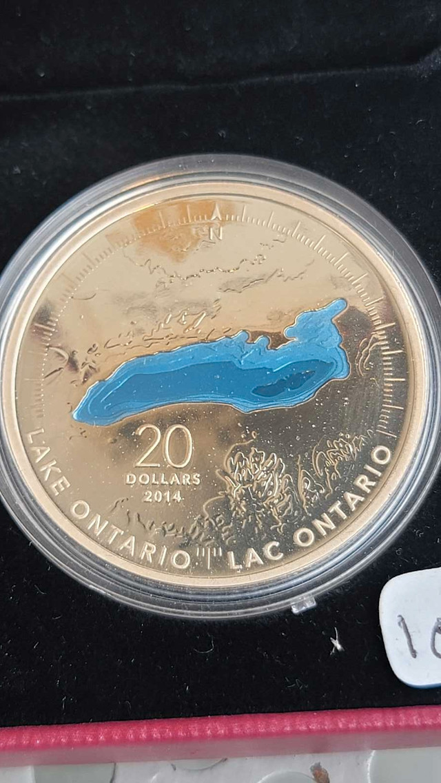 2014 $20 1 oz Fine Silver coin great lakes dans Art et objets de collection  à Ville de Montréal - Image 3