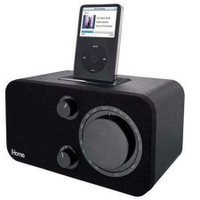 iHome Speaker AM-FM Table Radio with Reson8 for iPod, Black