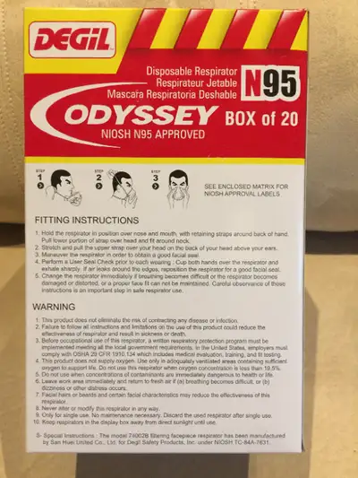 20 MASKS-Respirator N95 MASKS for Home Work Construction-NEW, View more