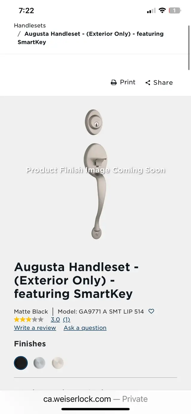 Weiser Front Door Handle558827372356587524