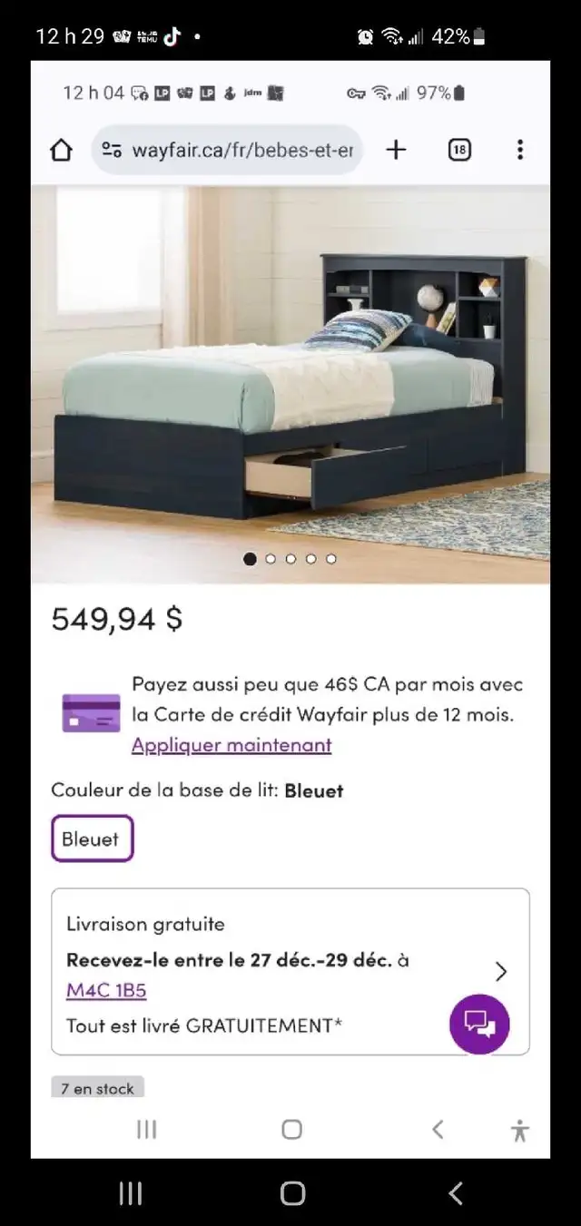 Lit simple capitaine in Beds & Mattresses in Longueuil / South Shore - Image 2