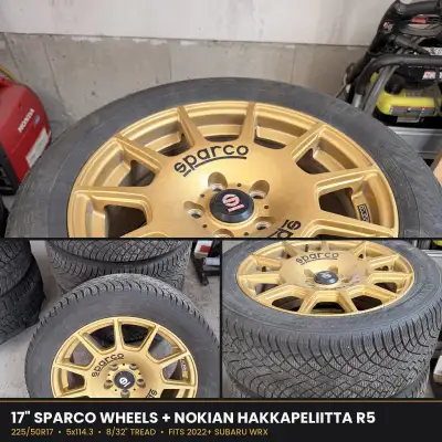 Complete winter wheel-and-tire package, mounted and balanced, ready to bolt on. Came off my 2023 Sub...