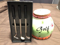Golf Stationary Gift Set and Golf Money Jar