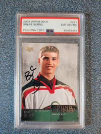 2003-04 Upper Deck BRENT BURNS Young Guns ROOKIE YEAR AUTO RC