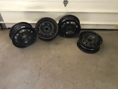 $20 Each 17 inch steel rims Fits Fiat, Alpha Romeo - Used 1 year only No Dings 5 Bolt Pattern 4 inch...