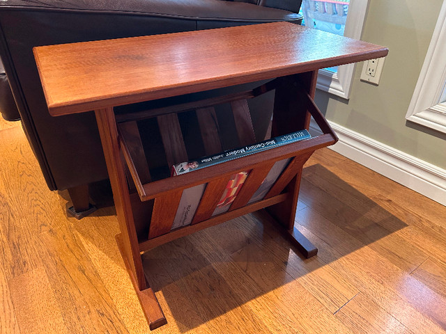 MCM Teak table with magazine rack vintage in Arts & Collectibles in St. Catharines