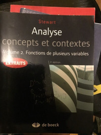 Analyse, concepts et contextes Vol. 2, Stewart 3eme ed. Extrait