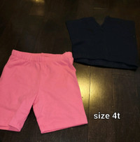 Girl's size 4t set of 2 biker shorts (new with tag)