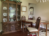 dinning room set cabinet table 5 chairs $275.00