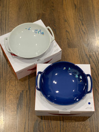 New Le Creuset Lotus Stoneware Wok Dishes Vapeur