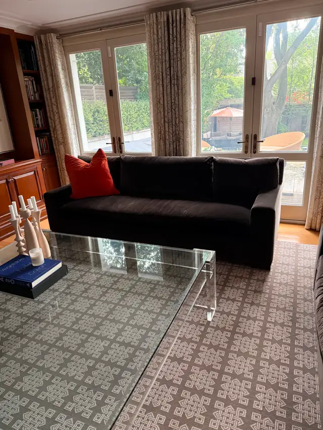 Two Custom Velvet Sofas