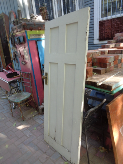 A antique 1920s era solid wood SHAKER style 4panel Door - in good condition...is for sale. Comes wit...