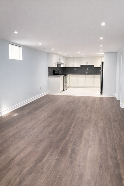 This beautifully renovated, open-concept basement apartment offers exceptional space, modern finishe...