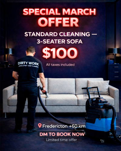 March Special – 3-Seater Sofa Cleaning $100 | Fredericton, View more