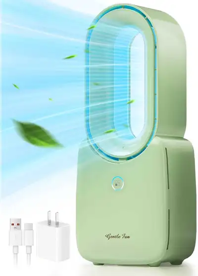 let'me Bladeless Table Fan with LED Light - Safe, Quiet Desk Fan, View more