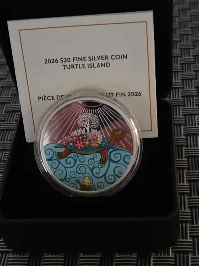 Royal Canadian Mint 2026 $20 Turtle Island Silver Coin, View more