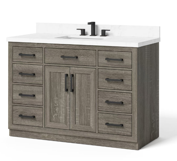 BRAND NEW 48" Grey Vanity with White Ceramic Vanity Top in Cabinets & Countertops in Oakville / Halton Region