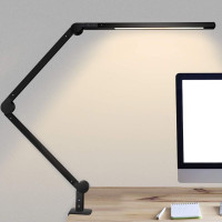 LED Desk Lamp with Clamp, Swing Arm Desk