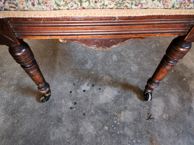 Antique chair with casters on front legs in Other in Belleville - Image 4