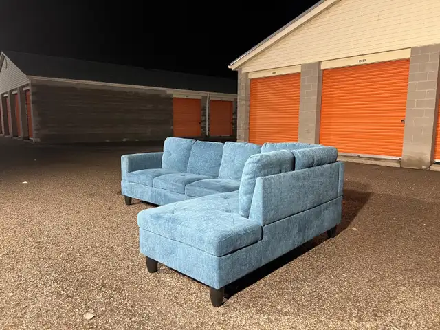 Blue L Shape Sectional  in Couches & Futons in Kingston - Image 3