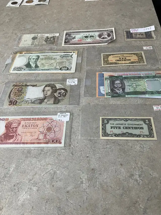 Numerous European/Italy/Portugal/Greece Bills (30), $60 in Arts & Collectibles in Strathcona County - Image 3