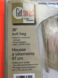 SUIT BAG (Suit Protector) - Brand NEW - NEVER OPENED - 38 inches