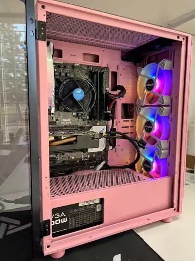 *PINK*Gaming Desktop i7 16G 500G SSD BRAND NEW CASE 1660S, View more