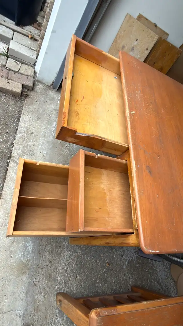 Heavy Solid Wood Desk with 4 Drawers [23] in Desks in City of Toronto - Image 3