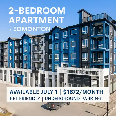 Sublease: 2-Bedroom Apartment w/ Parking – West Edmonton, July 1
