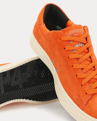 NEW! P448 - Unisex Suede Orange Low Top Sneakers MADE IN ITALY