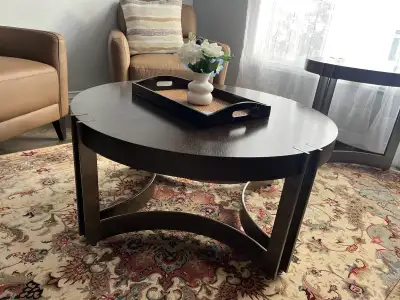 Ashley furniture Round  Coffee Table solid wood  , View more